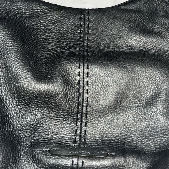 Cole Haan pebbled leather metallic gray Hobo - Picture 6 of 13